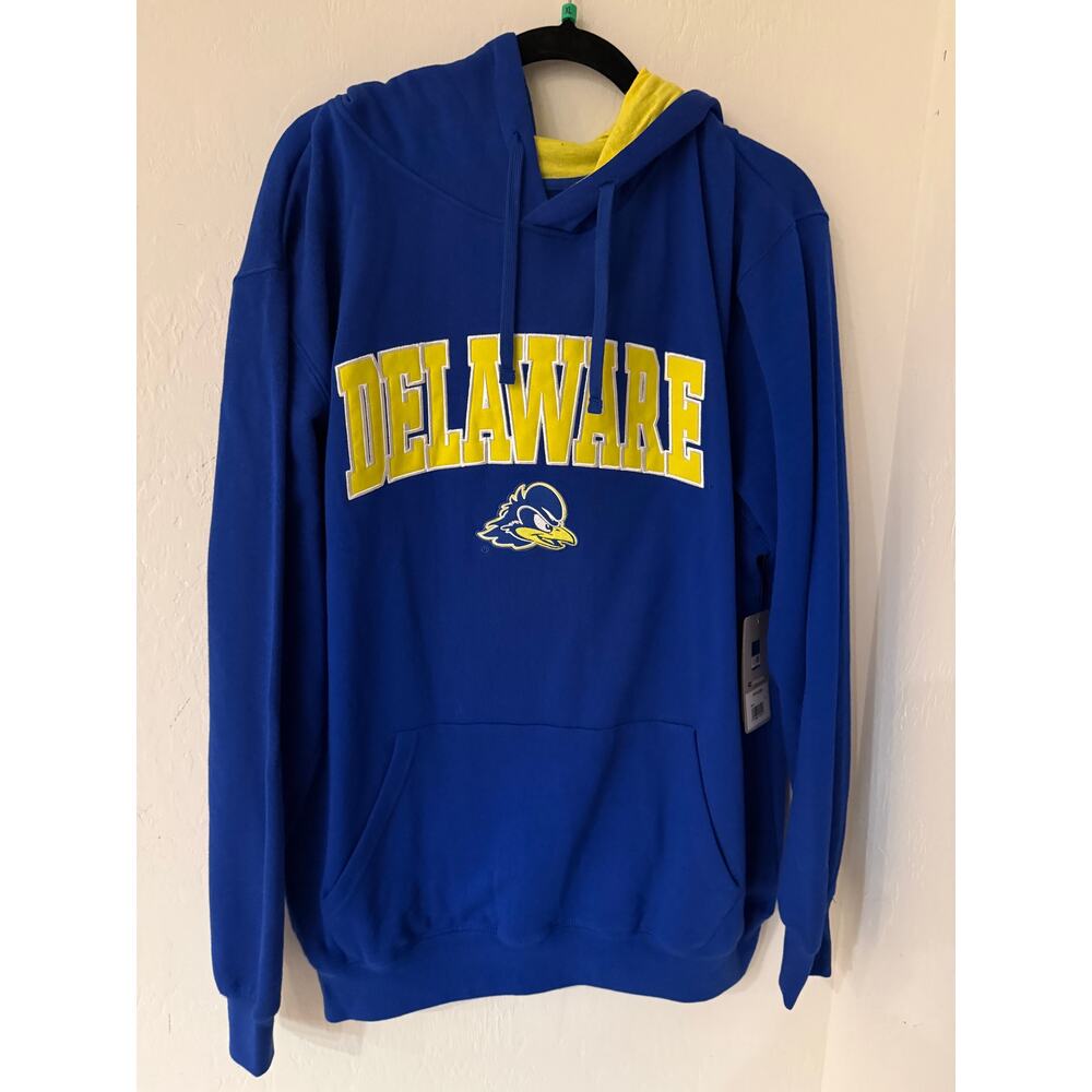 Delaware Blue Hens Men's Colosseum Hoodie w/Kanagroo Pockets Size XL-NWT